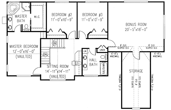 Upper/Second Floor Plan: 13-125