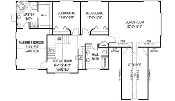 Upper/Second Floor Plan: 13-127