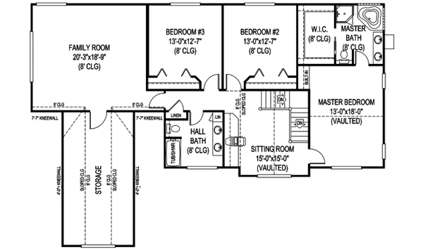 Upper/Second Floor Plan: 13-150