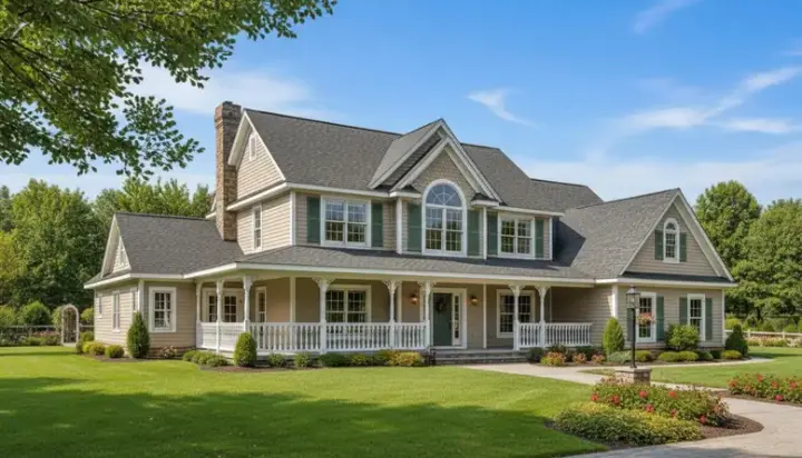 Country house plans 13-152 - front exterior, 2,984 sq ft, 5 bed, 2 bath house plans | Monster House Plans