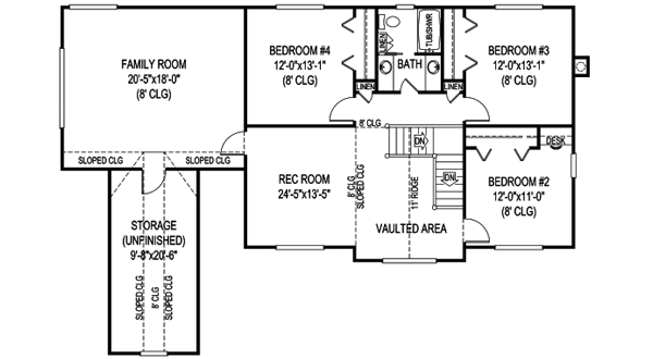 Upper/Second Floor Plan: 13-154