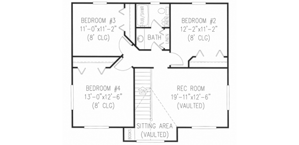 Upper/Second Floor Plan: 13-155