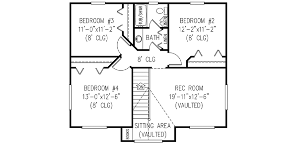 Upper/Second Floor Plan: 13-156