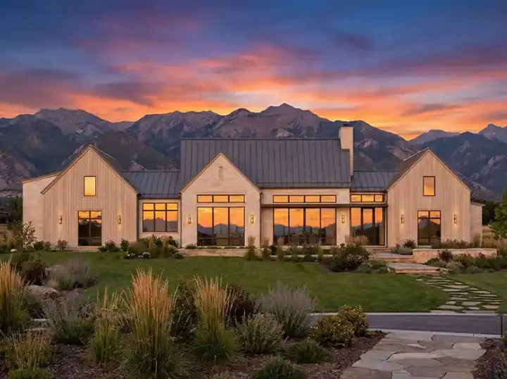 Modern Farmhouse house plans 131-108 - front exterior, 3,759 sq ft, 4 bed, 4 bath house plans | Monster House Plans