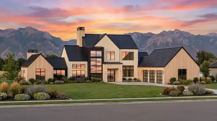 Transitional house plans 131-117 - front exterior, 4,282 sq ft, 4 bed, 4 bath house plans | Monster House Plans