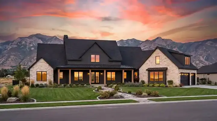 Modern Farmhouse house plans 131-120 - front exterior, 3,817 sq ft, 4 bed, 4 bath house plans | Monster House Plans