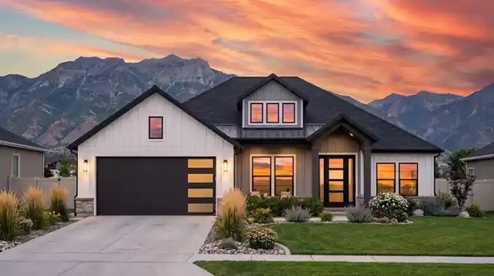 New American house plans 131-129 - front exterior, 1,731 sq ft, 3 bed, 2 bath house plans | Monster House Plans