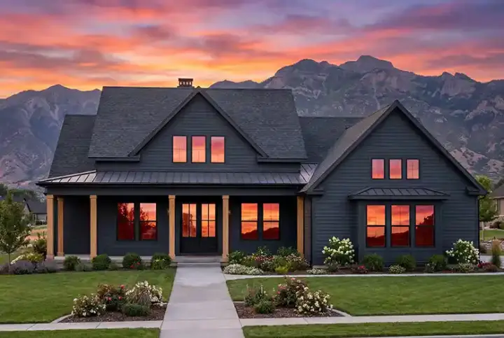 Modern Farmhouse house plans 131-151 - front exterior, 2,700 sq ft, 4 bed, 3 bath house plans | Monster House Plans