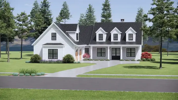 Country house plans 131-174 - front exterior, 2,511 sq ft, 3 bed, 2 bath house plans | Monster House Plans