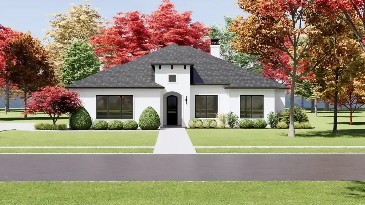 Mediterranean house plans 131-180 - front exterior, 2,337 sq ft, 4 bed, 3 bath house plans | Monster House Plans