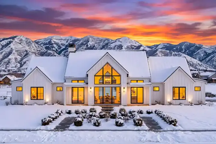 Scandinavian house plans 131-201 - front exterior, 3,641 sq ft, 4 bed, 4 bath house plans | Monster House Plans