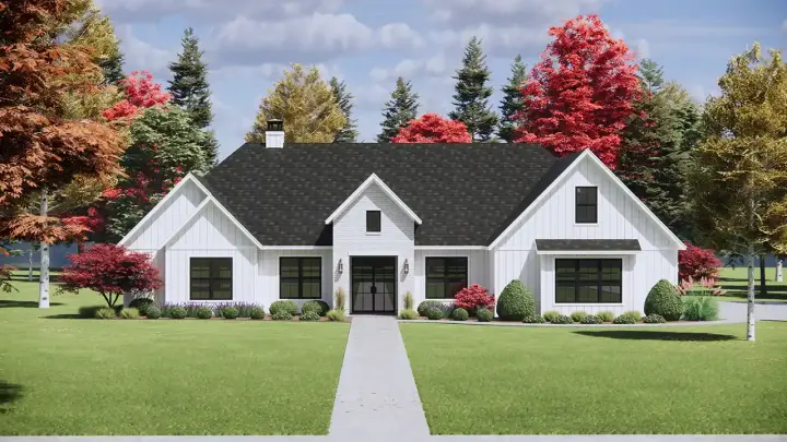 Country house plans 131-218 - front exterior, 3,116 sq ft, 4 bed, 3 bath house plans | Monster House Plans