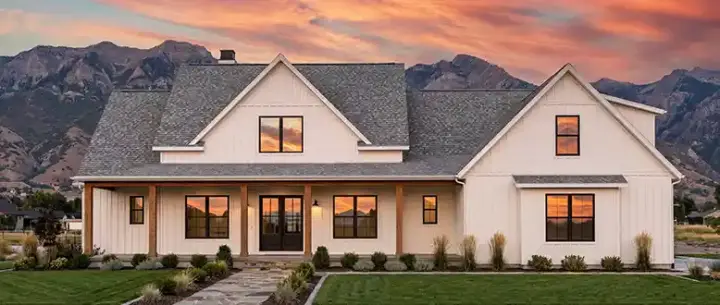 Modern Farmhouse house plans 131-250 - front exterior, 3,052 sq ft, 5 bed, 4 bath house plans | Monster House Plans