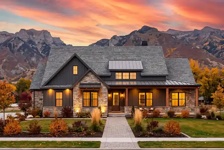 Modern Farmhouse house plans 131-257 - front exterior, 2,354 sq ft, 4 bed, 3 bath house plans | Monster House Plans