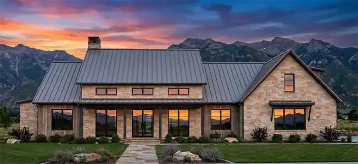 Texas Hill Country house plans 131-259 - front exterior, 3,606 sq ft, 4 bed, 4 bath house plans | Monster House Plans