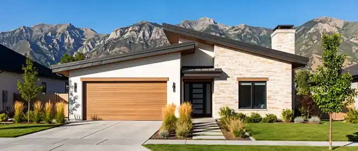 Contemporary house plans 131-275 - front exterior, 1,801 sq ft, 3 bed, 2 bath house plans | Monster House Plans