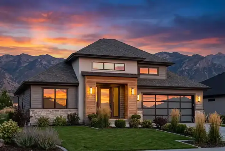 Modern house plans 131-289 - front exterior, 1,815 sq ft, 3 bed, 2 bath house plans | Monster House Plans