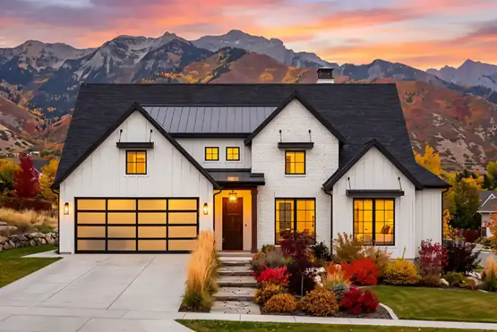 Modern Farmhouse house plans 131-295 - front exterior, 2,325 sq ft, 4 bed, 3 bath house plans | Monster House Plans