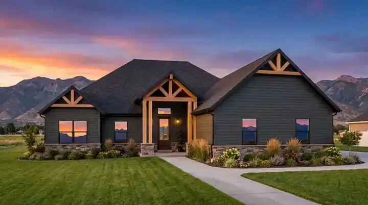 Modern Farmhouse house plans 131-296 - front exterior, 1,952 sq ft, 4 bed, 2 bath house plans | Monster House Plans
