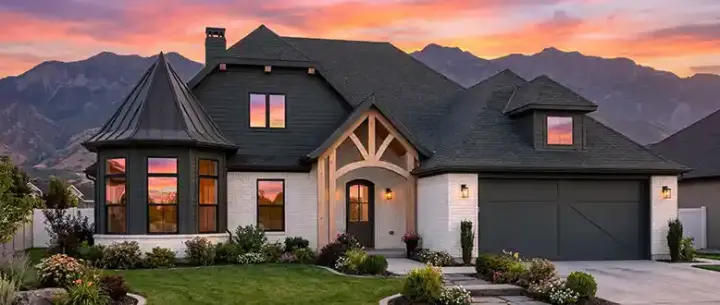 French Country house plans 131-297 - front exterior, 1,983 sq ft, 4 bed, 2 bath house plans | Monster House Plans