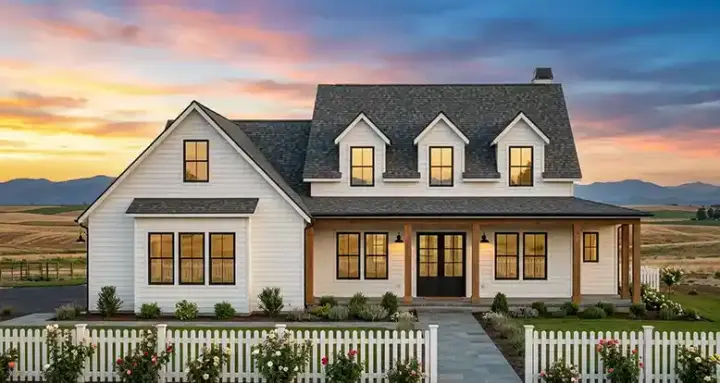 Modern Farmhouse house plans 131-315 - front exterior, 2,777 sq ft, 4 bed, 3 bath house plans | Monster House Plans