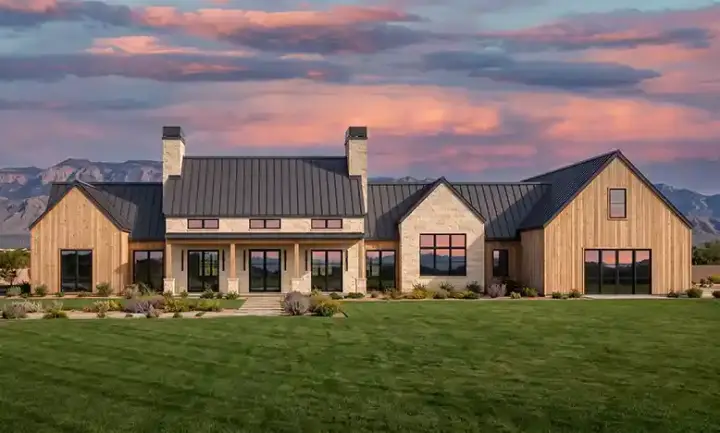 Texas Hill Country house plans 131-321 - front exterior, 4,773 sq ft, 4 bed, 5 bath house plans | Monster House Plans