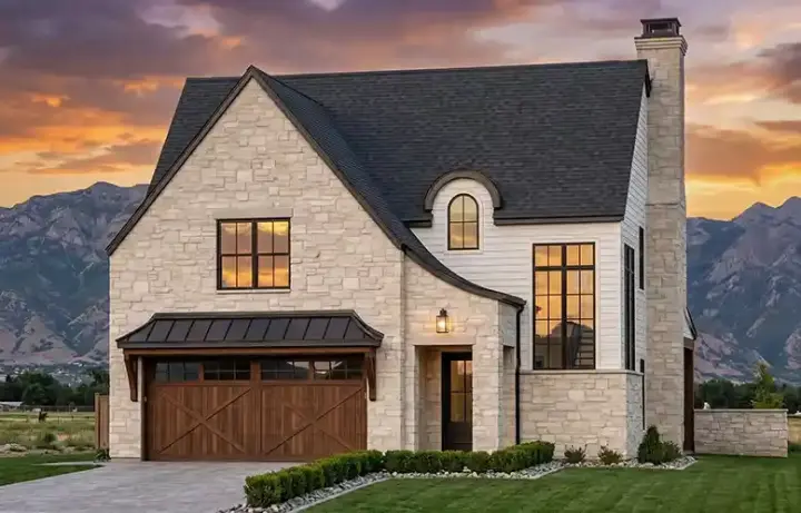 French Country house plans 131-323 - front exterior, 2,759 sq ft, 4 bed, 3 bath house plans | Monster House Plans