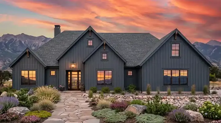 Modern Farmhouse house plans 131-325 - front exterior, 2,990 sq ft, 4 bed, 3 bath house plans | Monster House Plans