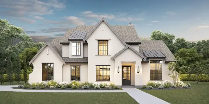 Modern Farmhouse house plans 133-108 - front exterior, 3,402 sq ft, 4 bed, 2 bath house plans | Monster House Plans