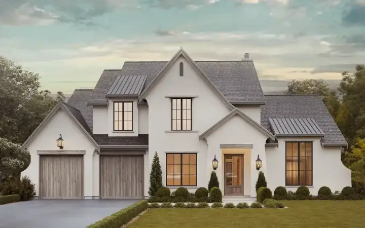 Modern Farmhouse house plans 133-109 - front exterior, 3,402 sq ft, 4 bed, 2 bath house plans | Monster House Plans