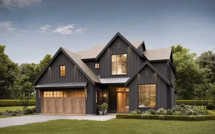 Modern Farmhouse house plans 133-110 - front exterior, 3,780 sq ft, 4 bed, 4 bath house plans | Monster House Plans