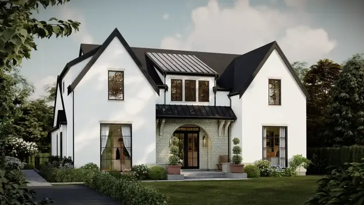Traditional house plans 133-142 - front exterior, 3,362 sq ft, 4 bed, 3 bath house plans | Monster House Plans