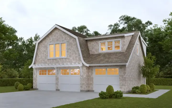 Hampton house plans 133-177 - front exterior, 1,041 sq ft, 2 bed, 1 bath house plans | Monster House Plans