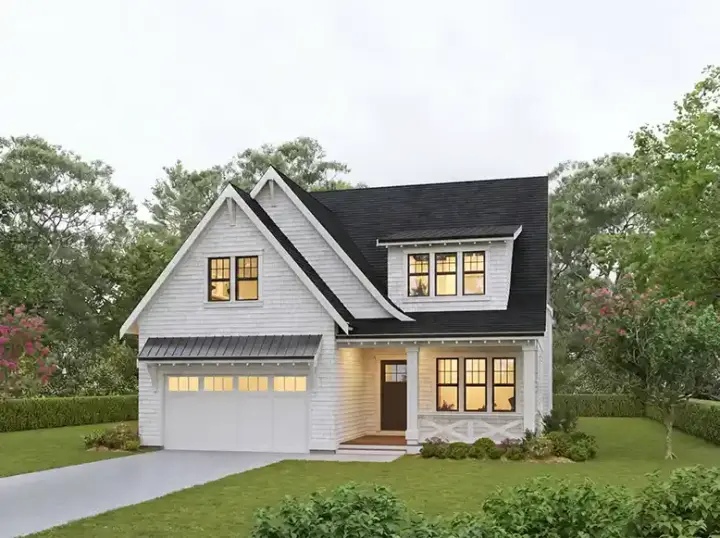 Modern Farmhouse house plans 133-182 - front exterior, 2,901 sq ft, 3 bed, 2 bath house plans | Monster House Plans