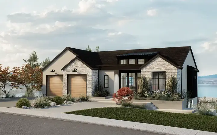Transitional house plans 133-208 - front exterior, 3,786 sq ft, 4 bed, 3 bath house plans | Monster House Plans