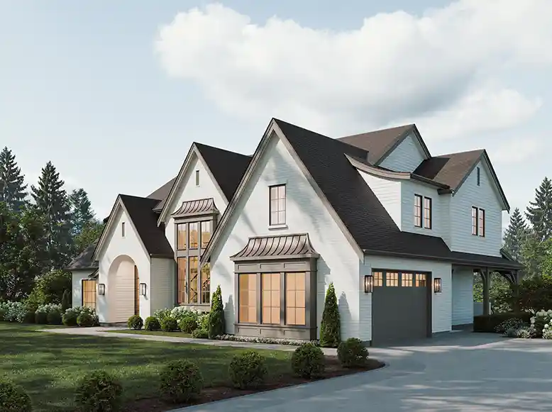 French Country house plans 133-222 - rendering 1, 3,874 sq ft, 4 bed, 3 bath house plans | Monster House Plans