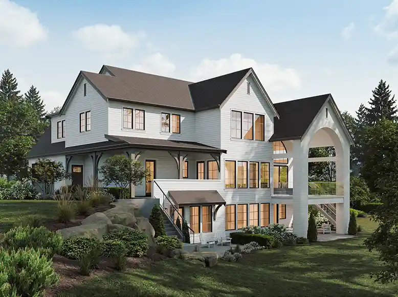 French Country house plans 133-222 - rendering 2, 3,874 sq ft, 4 bed, 3 bath house plans | Monster House Plans