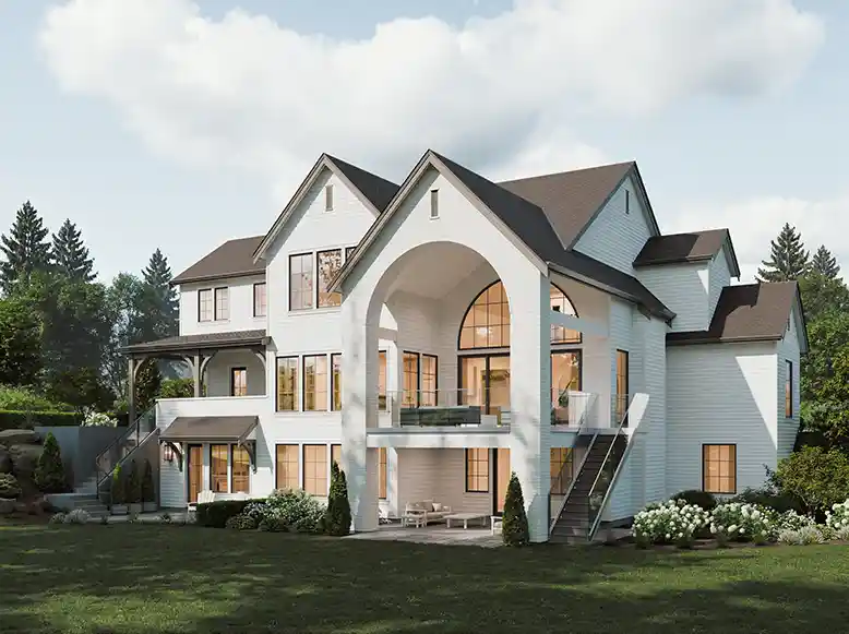 French Country house plans 133-222 - rendering 3, 3,874 sq ft, 4 bed, 3 bath house plans | Monster House Plans