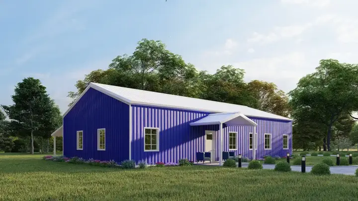 Barndominium house plans 134-134 - front exterior, 1,792 sq ft, 3 bed, 2 bath house plans | Monster House Plans