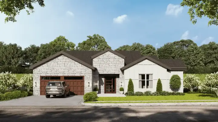 Transitional house plans 137-110 - front exterior, 2,079 sq ft, 4 bed, 3 bath house plans | Monster House Plans
