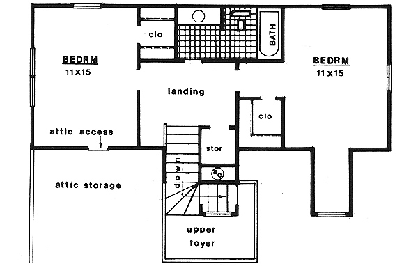 Upper/Second Floor Plan: 14-129