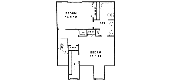 Upper/Second Floor Plan: 14-135