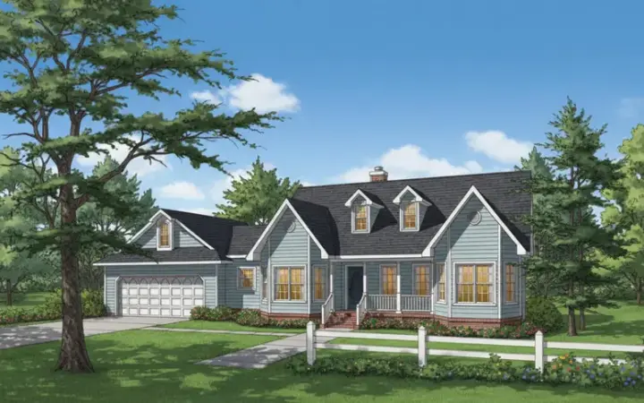 Southern house plans 14-136 - front exterior, 1,652 sq ft, 3 bed, 2 bath house plans | Monster House Plans