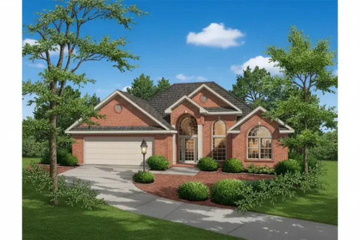 Southern house plans 14-152 - front exterior, 1,893 sq ft, 3 bed, 2 bath house plans | Monster House Plans