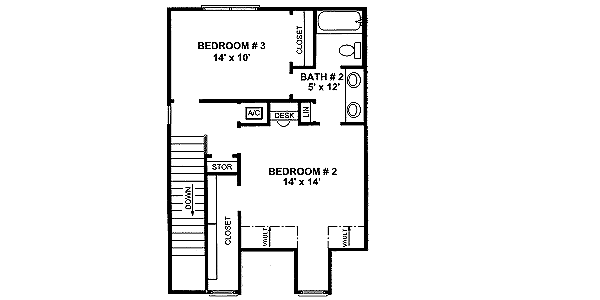 Upper/Second Floor Plan: 14-155
