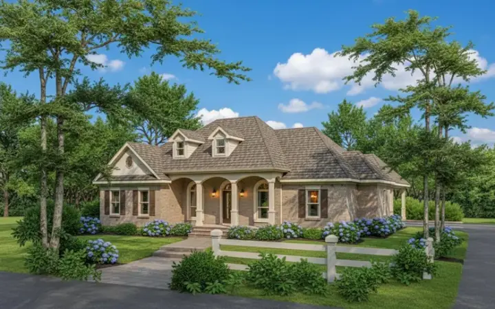 Southern house plans 14-164 - front exterior, 2,119 sq ft, 3 bed, 2 bath house plans | Monster House Plans