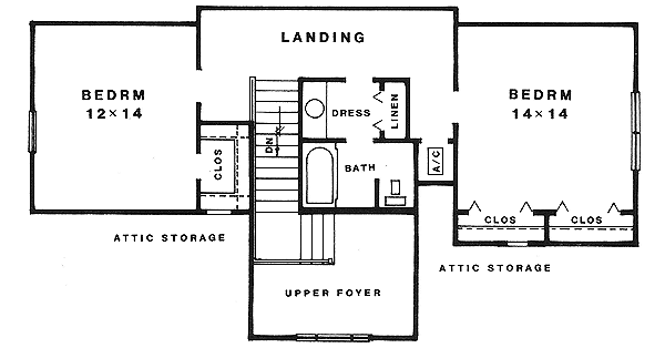 Upper/Second Floor Plan: 14-172