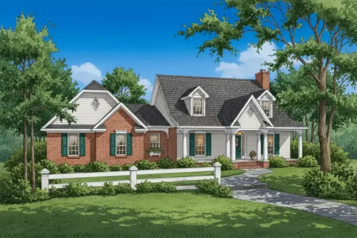 Southern house plans 14-174 - front exterior, 2,375 sq ft, 3 bed, 2 bath house plans | Monster House Plans