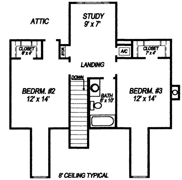 Upper/Second Floor Plan: 14-174