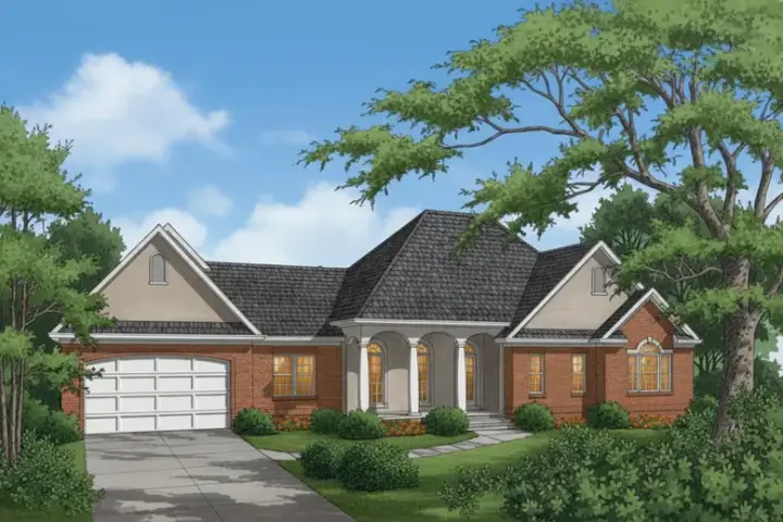 Southern house plans 14-180 - front exterior, 2,545 sq ft, 4 bed, 3 bath house plans | Monster House Plans